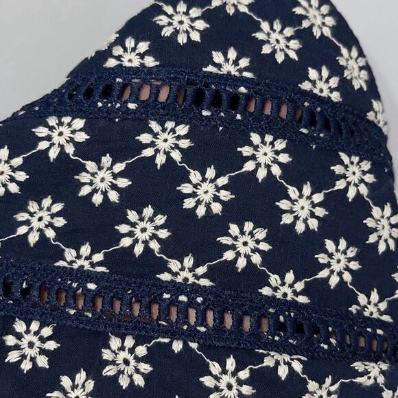 Francesca's Collection Trixxi Embroidered Floral Spaghetti Strap Mini Dress Blue - Picture 6 of 12